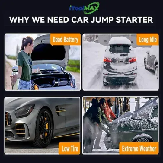 🔥Hot Sale🔥4 in 1 Portable Jump Starter with Air Pump Pro