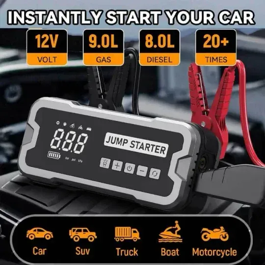 🔥Hot Sale🔥4 in 1 Portable Jump Starter with Air Pump Pro