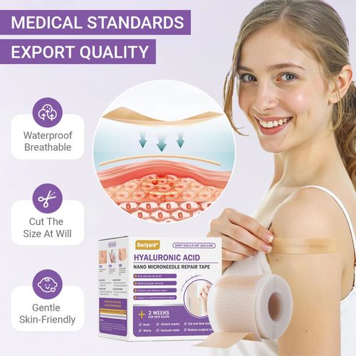 ✅Official Store |Ourlyard® Hyaluronic Acid Nano Microneedle Repair Tape✴️(Treatment of old and new scars, reduction of surgical scars, stretch marks, keloids, acne, burns, warts, dermatomes and varicose veins)