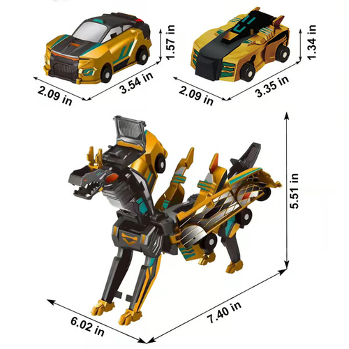 🎁✨ Collision Transforming Dinosaur Car Toy