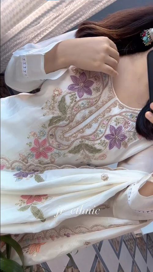 New Creap Silk Embroidered Suit With Dupatta