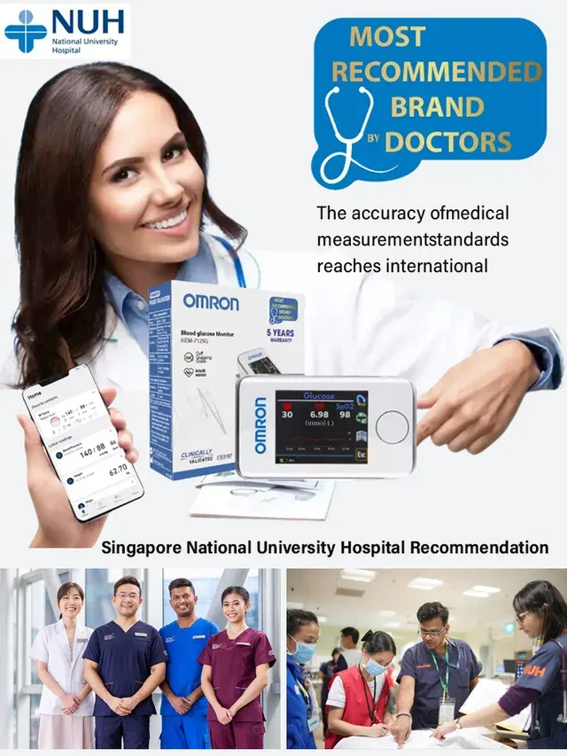 OMRON finger clip blood glucose monitor