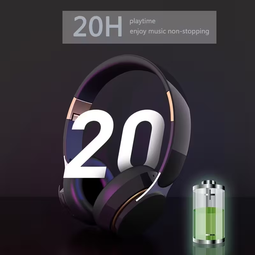 Wireless BT Headphones Over Ear Comfortable Foldable Headset with