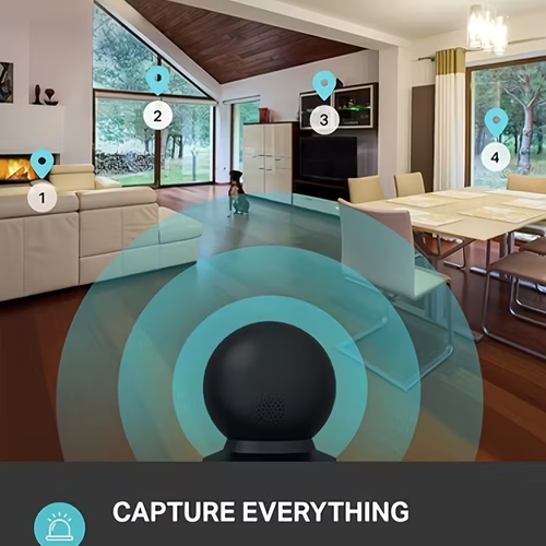 2pcsCompact 5G IP Security Cameras - 3MP Full HD Video, 2.4G Long Range WiFi Connection, Night Vision, APP Remote Surveillance