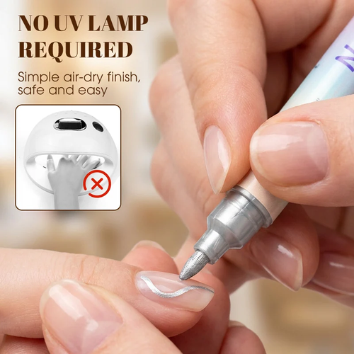 Dual-Tip Nail Art Marker Pens – Vibrant, Quick-Dry & No UV Lamp Needed 24 Colors!