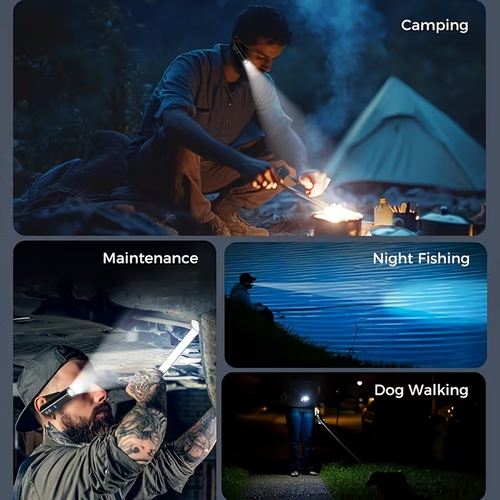 2026 New Ultra Bright Hanging Ear Flashlight,  USB Charging Portable Flashlight