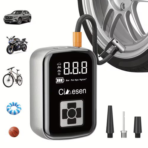 1pc Tire Inflator Portable Air Compressor