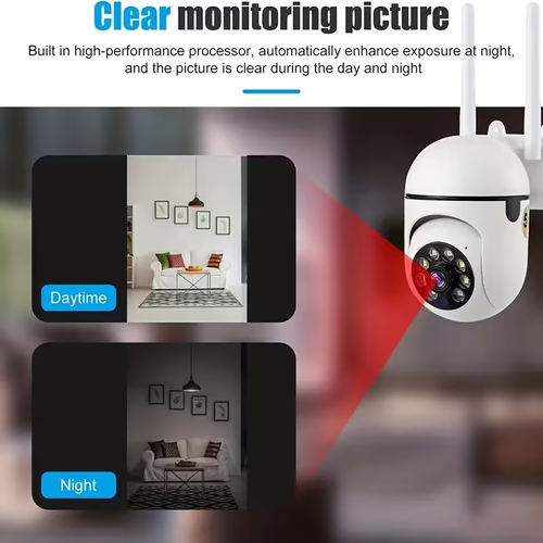 2pcsCompact 5G IP Security Cameras - 3MP Full HD Video, 2.4G Long Range WiFi Connection, Night Vision, APP Remote Surveillance