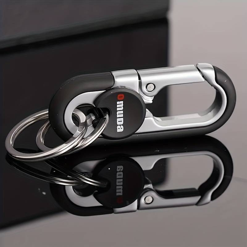 1pc High-Grade Metal Key Chain for Men - Creative Car Accessory with Waist Hanging Design and Automotive Key Pendant