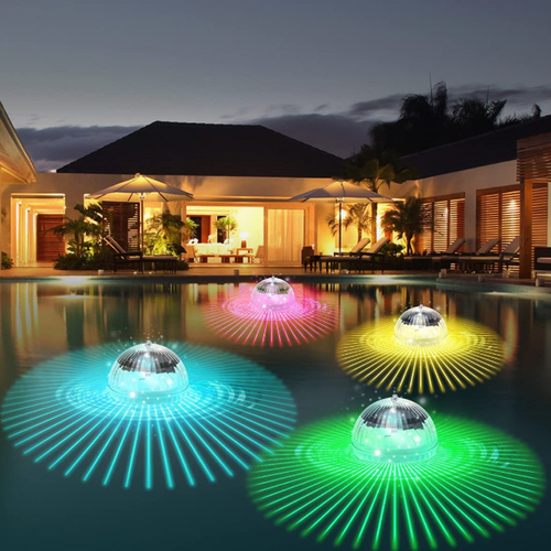 Outdoor Solar Floating Pool Light Waterproof Solar LED Swimming Pool Light Colors Changing Solar Pond Lights for Hot Tub