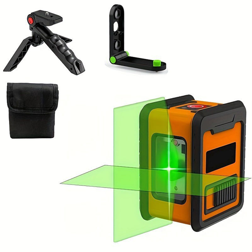 HILDA Mini Laser Level - Dual green beams, self-leveling for horizontal and vertical measurements