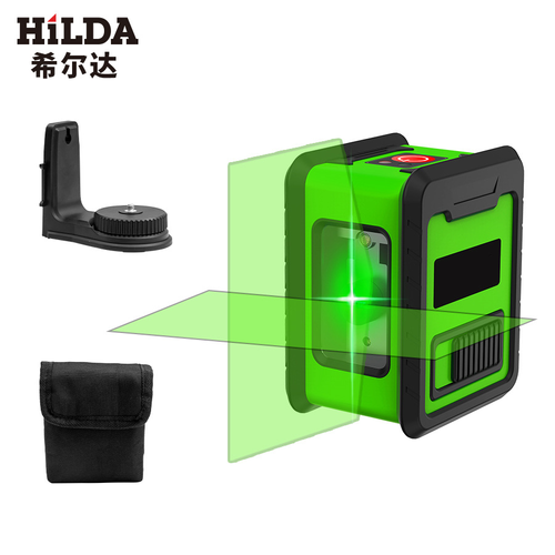 HILDA Mini Laser Level - Dual green beams, self-leveling for horizontal and vertical measurements