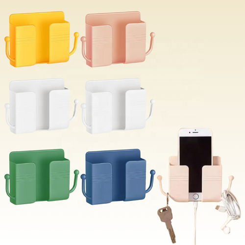 Check it out! This wall-mounted gadget is great at storing remote controls and mobile phones