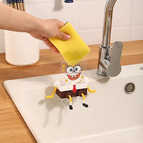 Super Cute SpongeBob Drain Rack is Here, Your Great Helper for Kitchen Cleaning!
