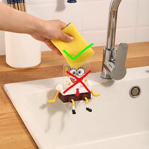 Super Cute SpongeBob Drain Rack is Here, Your Great Helper for Kitchen Cleaning!