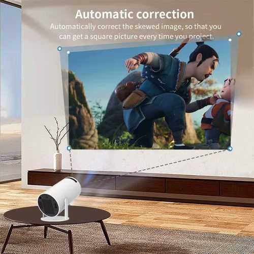 HY300 All-in-One Smart Projector: Experience Stunning 4K, High Brightness, Built-in Android TV & Premium Sound for True Entertainment.