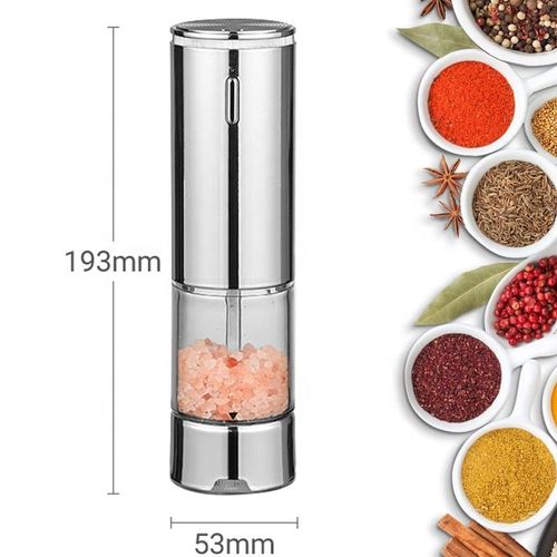 New Design Automatic Salt and Pepper Grinder Set with 6 Levels External Adjustable USB Rechargeable Electric Pepper Grinder