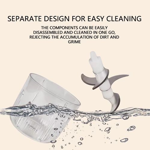 USB Small Portable Household Battery-Powered Multi-Functional Baby Food Maker Meat Grinder Slicer Vegetable Mixer Garlic Paste