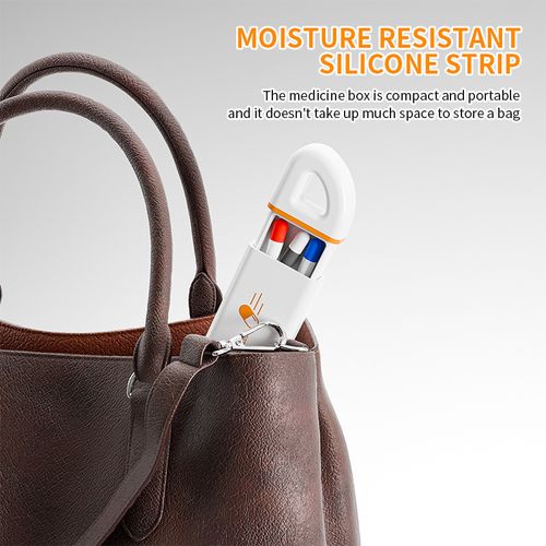 Mini Strip Pill Container Portable Medication Storage Case For Pocket And Bag Carry