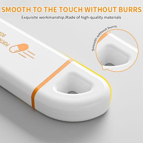 Mini Strip Pill Container Portable Medication Storage Case For Pocket And Bag Carry