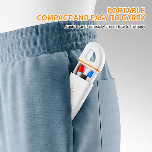 Mini Strip Pill Container Portable Medication Storage Case For Pocket And Bag Carry