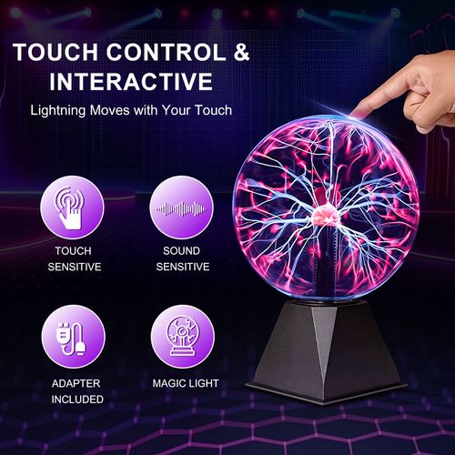 High Quality 5 Inch Magic Plasma Ball Touch Control Sensitive Light