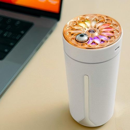 Car Aromatherapy Humidifier, Mini Portable Car Air Atomizer with Colorful Lights