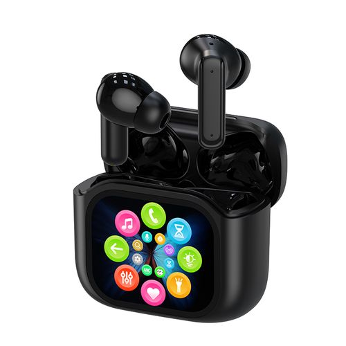 True Wireless Earbuds with Color Touch Screen, ANC Noise Cancelling Bluetooth 5.3 Headphones - Hi-Fi Sound, Long Battery Life for Sports & Daily Use