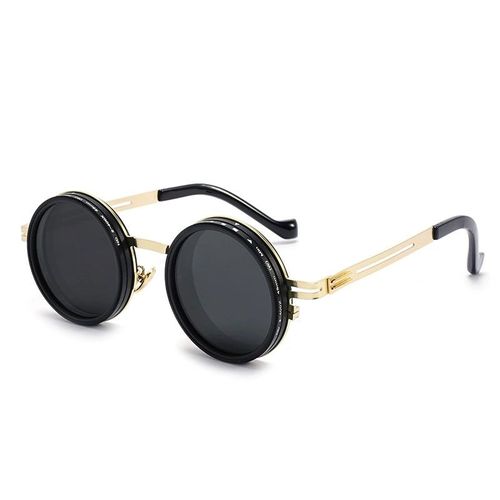 High - end Adjustable Tint Round Sunglasses with Premium Craftsmanship