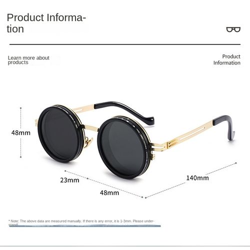 High - end Adjustable Tint Round Sunglasses with Premium Craftsmanship