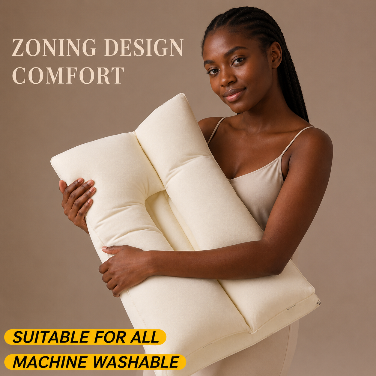 Multifunctional Divided Neck Pillow, Double-Layer Design — Comfortable, Non-Pressing Face Sleep Pillow for Head and Neck Relaxation