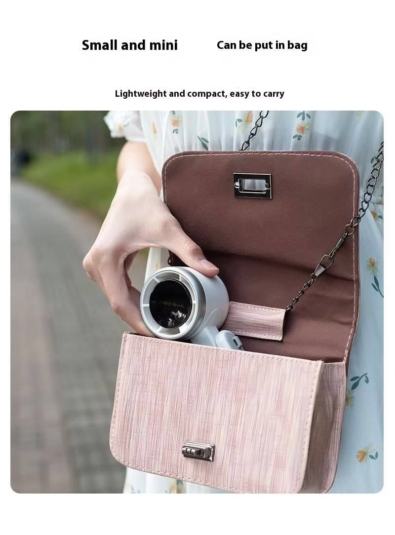 Upgrade Mini USB Handheld Turbo Fan Brushless 180° Rotation Foldable 5 Speeds Air Cooler Portable Rechargeable Fan