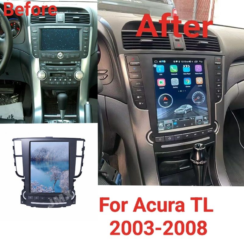 Android 12 Vehicle Car Radios GPS Navigation Carplay Stereo for Acura TSX 2003-2008