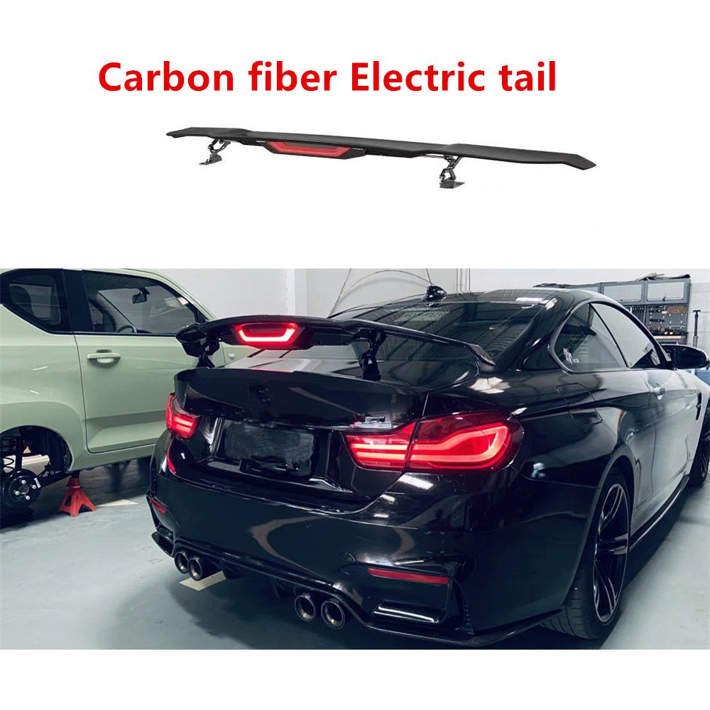 Carbon Fiber Electric Lift Tail Spoiler For Mustang Toyota Honda Camaro