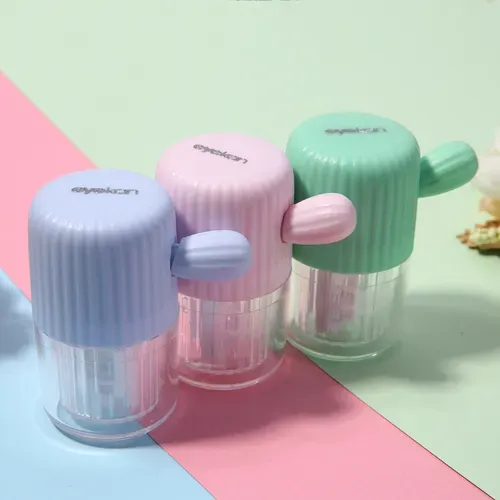 Cute Colorful Manual Contact Lens Cleaning Case Travel Contact Lens Case