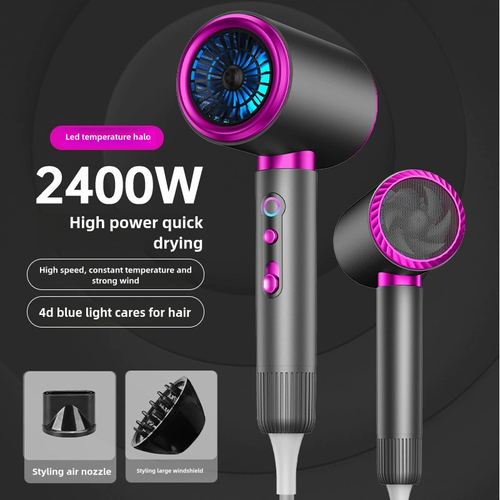 2400W High Speed Hair Dryer Adjustable Portable Negative Ion Blower Electric Ionic Salon Household Hair Dryer