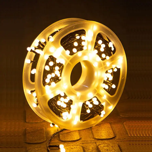 LED outdoor full star light string garden decoration street waterproof V8 foggy high brightness led disk mounted colorful light string