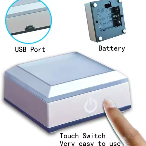 🎁Special Offer Items 80% Off🎁3D Crystal Square Rose Crystal with LED Night Light Christmas. Valentine's Day. Mother's Day. Birthday. Anniversary. Gift