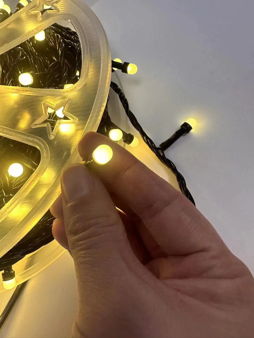 LED outdoor full star light string garden decoration street waterproof V8 foggy high brightness led disk mounted colorful light string