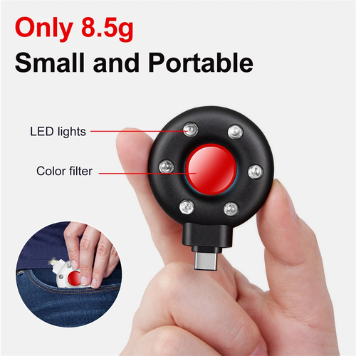 Portable Anti-candid Camera Detector For Outdoor Travel Hotel Rental IR Alarm Hidden Camera Finder with Led Light