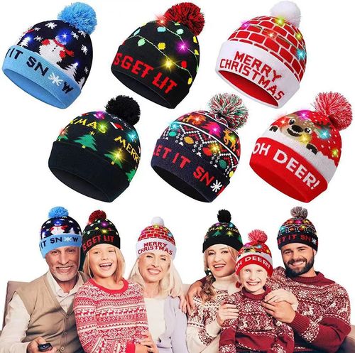 🎁2025 Early Christmas Sale - Christmas LED Light Knitted Beanies