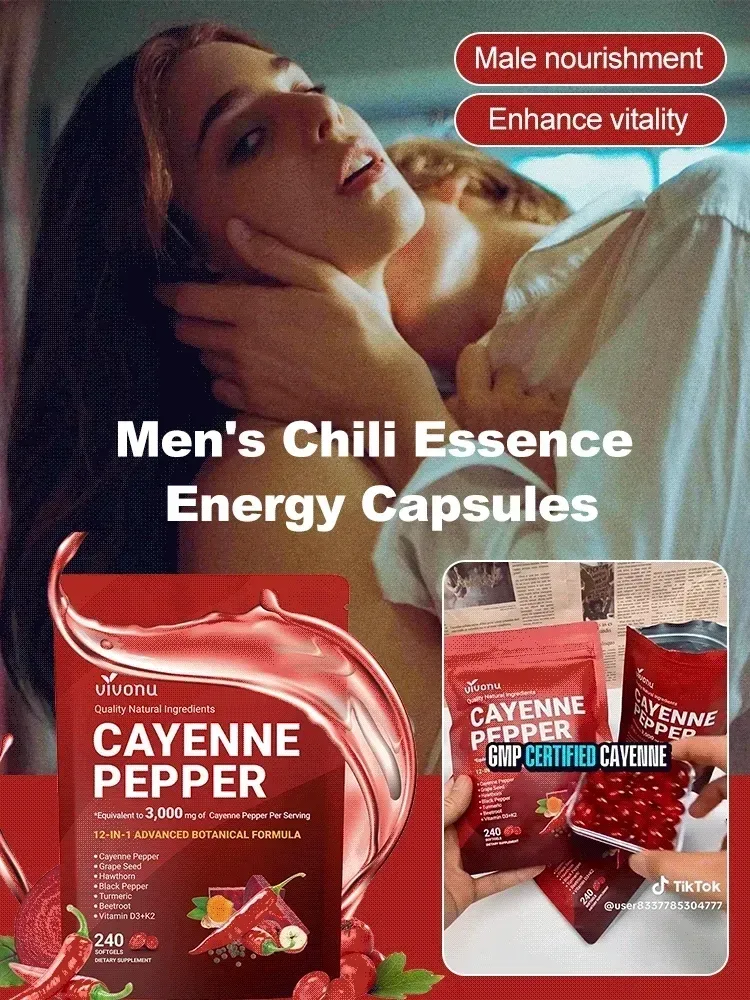 Cayenne Pepper Softgels Supplement, Supports Leg Vein, Heart and Blood Vessel Health