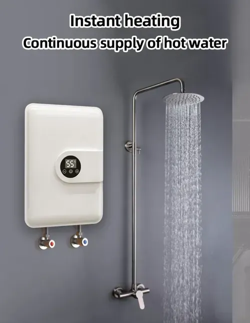Say goodbye to the era of water storage! This instant water heater provides comfortable showers all year round, with precise temperature control from 35℃ to 55℃. The unit is only palm-sized and weighs less than two kilograms. It comes with a foldable power cord and inlet hose, easily fitting into a backpack, suitcase, or car trunk without taking up much space. Whether for outdoor camping, RV travel, construction site work, or temporary rentals, it's always ready to use.
