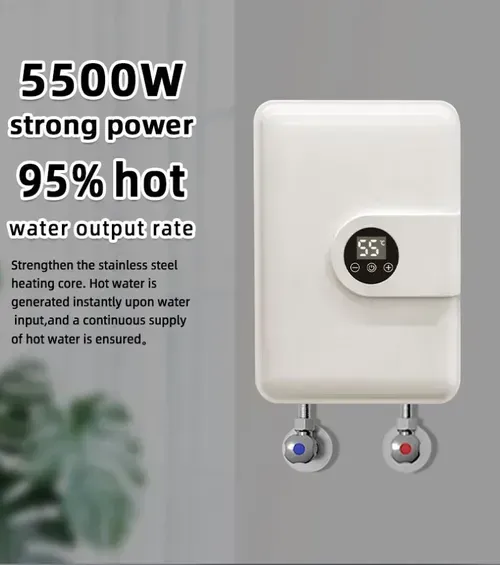 Say goodbye to the era of water storage! This instant water heater provides comfortable showers all year round, with precise temperature control from 35℃ to 55℃. The unit is only palm-sized and weighs less than two kilograms. It comes with a foldable power cord and inlet hose, easily fitting into a backpack, suitcase, or car trunk without taking up much space. Whether for outdoor camping, RV travel, construction site work, or temporary rentals, it's always ready to use.