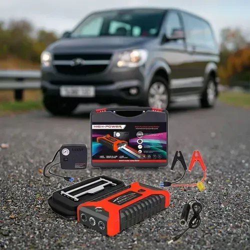 Don't let a dead battery ruin your trip. This 99800mAh car jump starter is a lifesaver for experienced drivers. What's the most frustrating moment on the road? It's not traffic jams, it's not a flat tire, it's turning the key all the way to the floor and the engine just making a weak clicking sound. If you want to solve this predicament, then this car jump starter is a must-have mobile power station in your trunk.