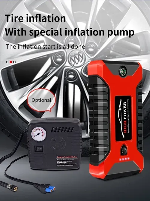 Don't let a dead battery ruin your trip. This 99800mAh car jump starter is a lifesaver for experienced drivers. What's the most frustrating moment on the road? It's not traffic jams, it's not a flat tire, it's turning the key all the way to the floor and the engine just making a weak clicking sound. If you want to solve this predicament, then this car jump starter is a must-have mobile power station in your trunk.