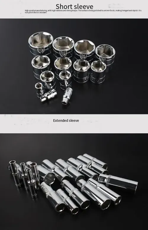 This 216-piece CS-1 grade chromium-vanadium steel tool set covers all types of maintenance tools. The material is wear-resistant and durable, and the professional storage box is portable and easy to carry. It is suitable for maintenance in various scenarios such as automobiles, homes, and outdoors, allowing you to solve all kinds of maintenance problems with just one set. It is an all-round maintenance tool for both professionals and amateurs.