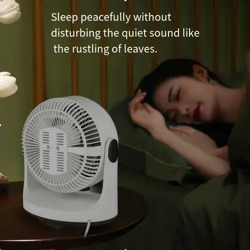 The core magic of an air circulator fan lies in its powerful airflow penetration. It generates a columnar wind that easily penetrates layers of indoor air barriers, quickly mixing and circulating the cool air above and the warm air below. When used in conjunction with air conditioning in summer, it can evenly distribute the temperature throughout the room in just 5 minutes, avoiding the awkwardness of uneven heating and cooling in air-conditioned rooms.