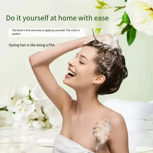 Skin-friendly plant extract bubble dye, containing 5 types of plant extracts (such as ginger, rehmannia, etc.), with a soft foam that is free of irritating odors. Suitable for sensitive scalps. For dry hair, apply it by rubbing onto the hair and covering the head with a cap for 20 minutes. After washing, it will whiten and even out the color, making the hair ends smoother and shinier. Order today and you will receive 4 boxes, totaling 40 packages. The color can be applied throughout the year.