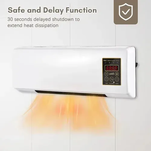 Wall-mounted air conditioner with both cooling and heating modes. It can provide powerful air circulation in a wide angle, quickly covering the entire house. It also has intelligent timing and safety delay functions, making the operation simple. It creates a constant temperature and comfortable environment for your home throughout the year, serving as a companion to enhance your home's happiness.